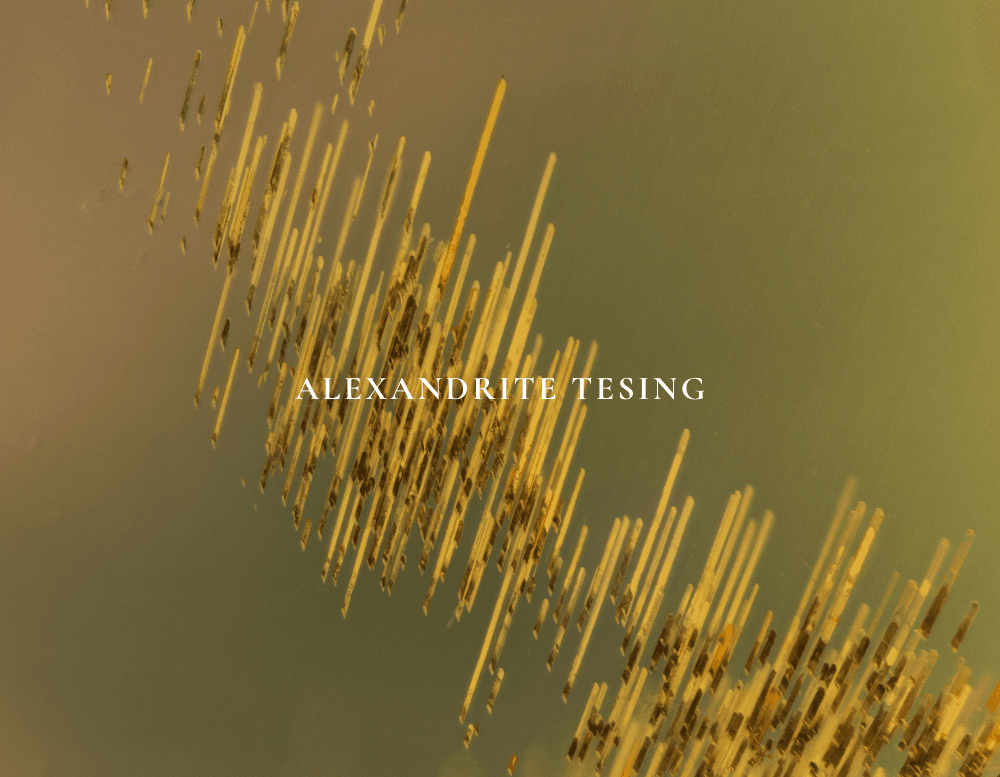 Alexandrite color change property and chromium content testing