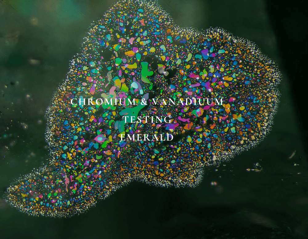Chromium and vanadium content analysis for beryl emerald classification