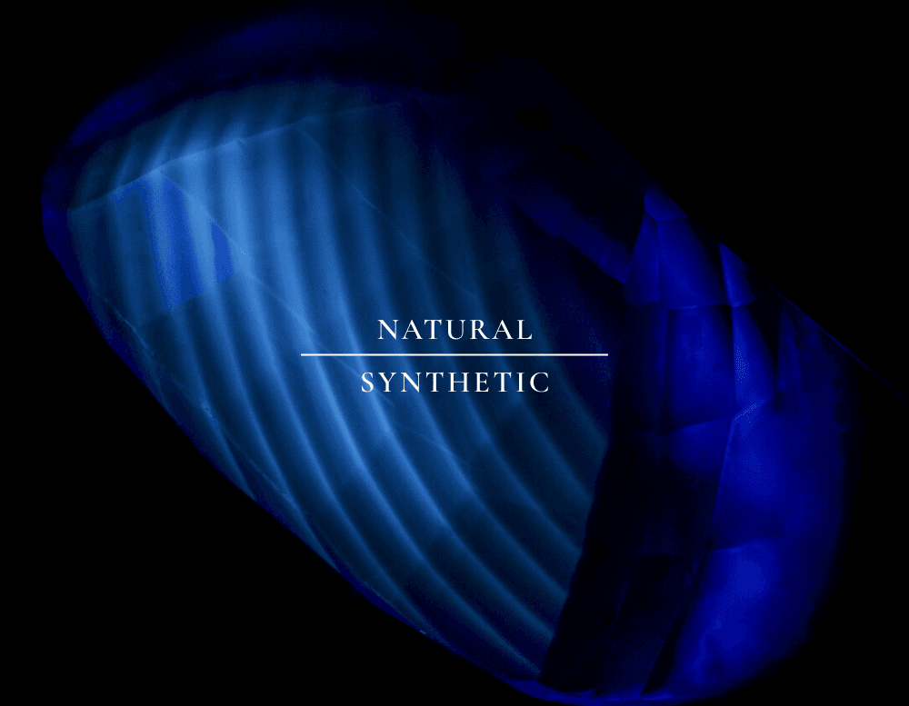 Natural vs Synthetic gemstone inclusion analysis under magnification